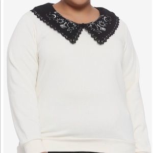 Hot Topic Kiki Delivery Service cream and black sweatshirt size 2x